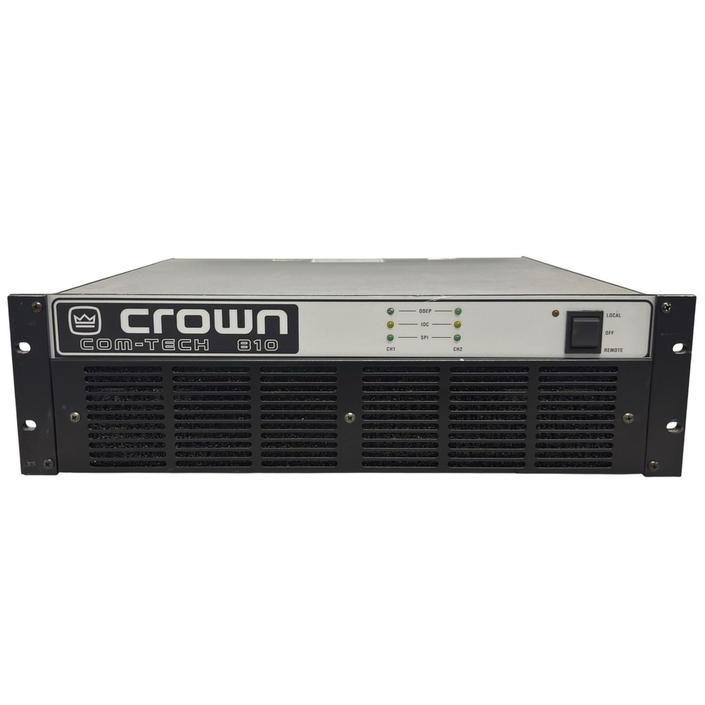 Crown Com-Tech 810 Dual Channel Power Amplifier Rack Mount Pro Audio Black